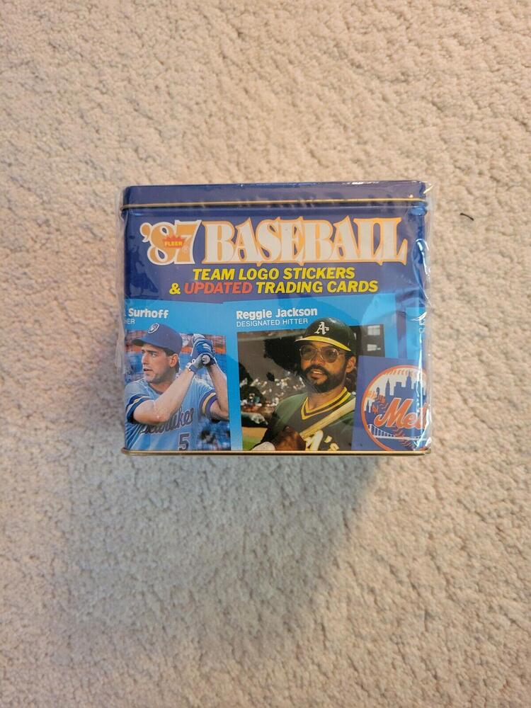1987 Fleer GLOSSY Baseball FACTORY SEALED UPDATED TIN SET, New Unopened